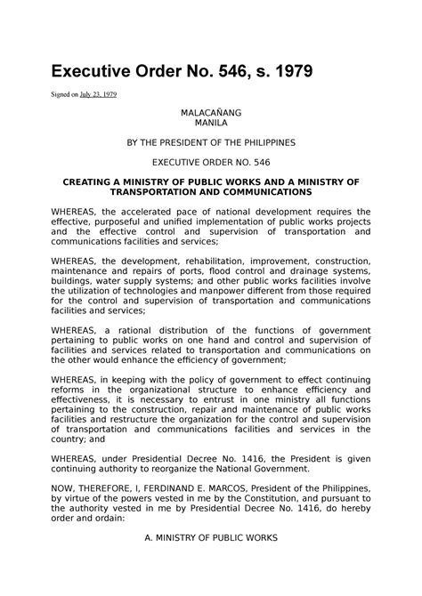 Executive Order No. 187, s. 1969 .